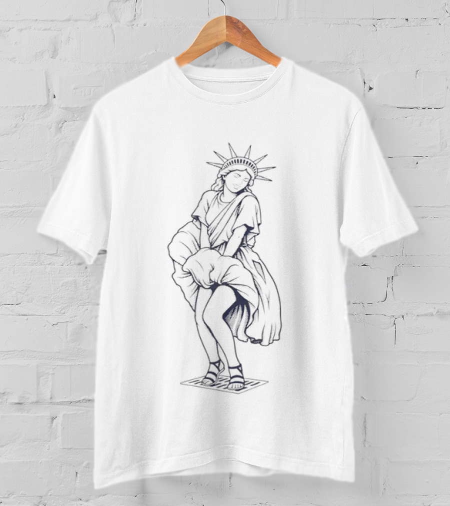 Statue Of Liberty New York Marilyn Monroe Pose T-Shirt