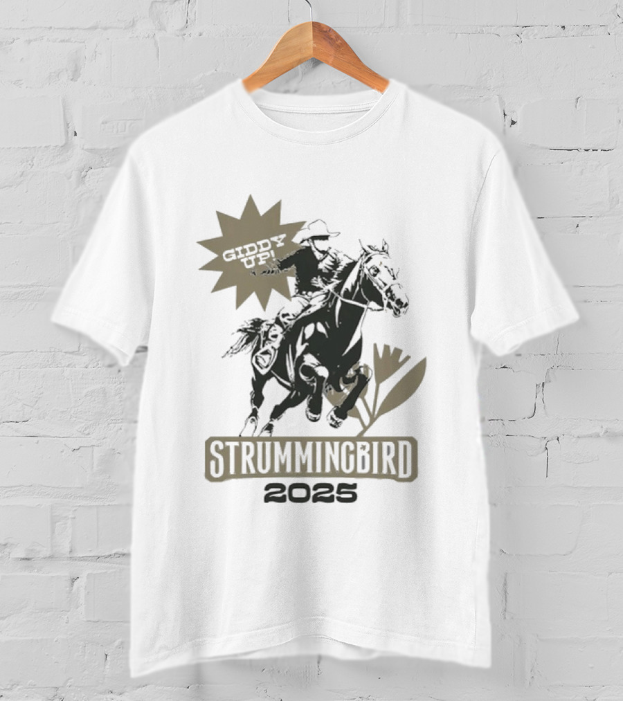 Strummingbird 2025 Giddy Up Cowboy Western Horse Rider Adventure T-Shirt
