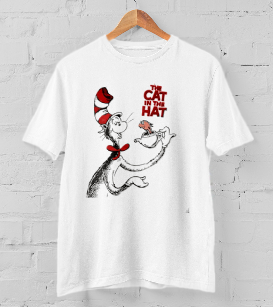 The Cat In The Hat Holding Teapot Iconic Character Image T-Shirt