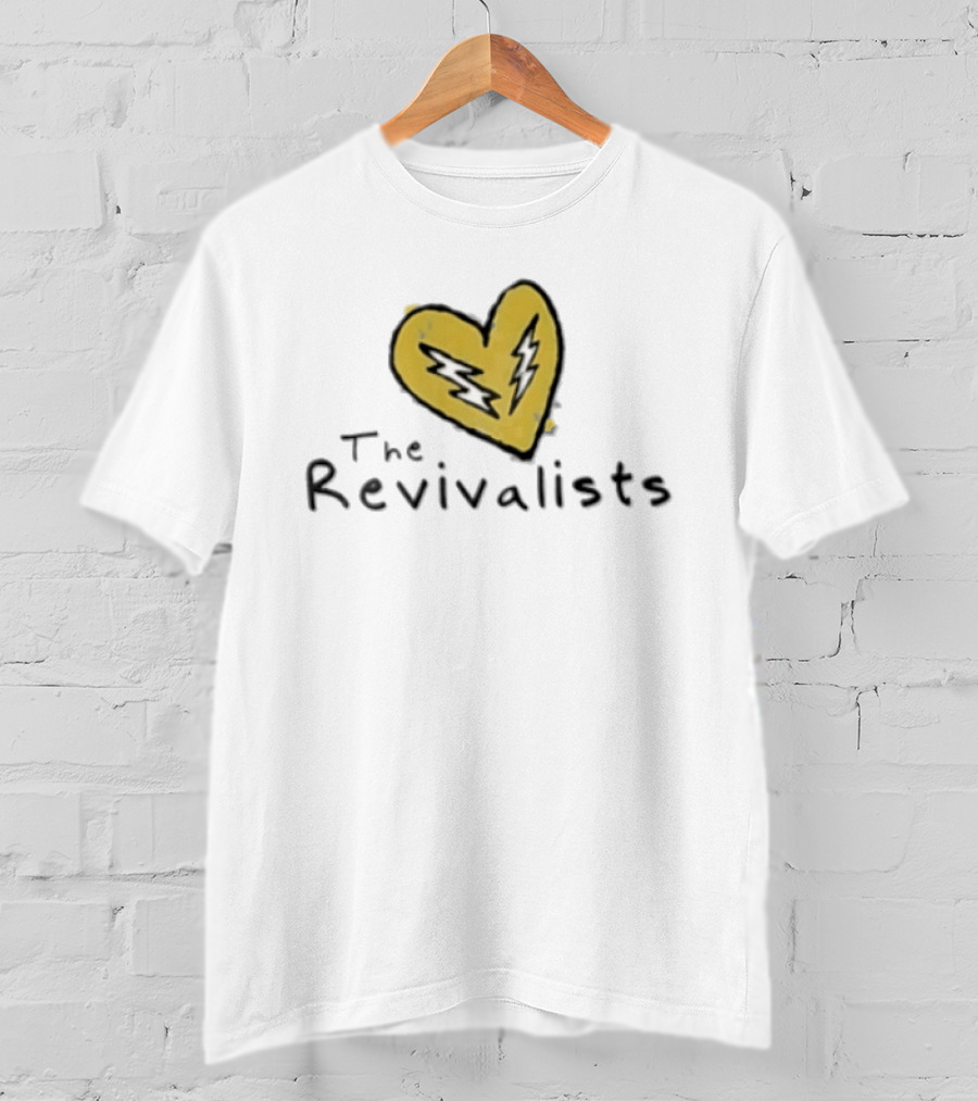 The Revivalists Yellow Heart With Lightning Bolts T-Shirt