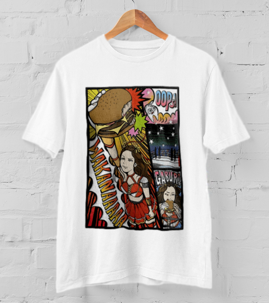 Wakana Tsukiyama Stardom Wakanaaaaa Oops Gaburi Comic Style Wrestling T-Shirt