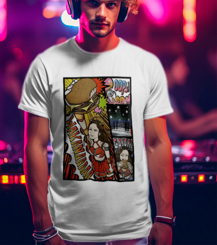 Wakana Tsukiyama Stardom Wakanaaaaa Oops Gaburi Comic Style Wrestling T-Shirt