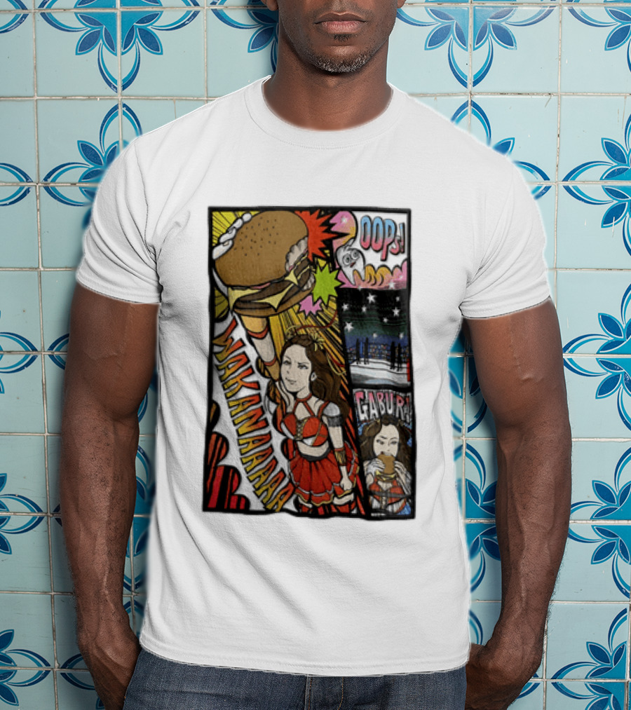 Wakana Tsukiyama Stardom Wakanaaaaa Oops Gaburi Comic Style Wrestling T-Shirt