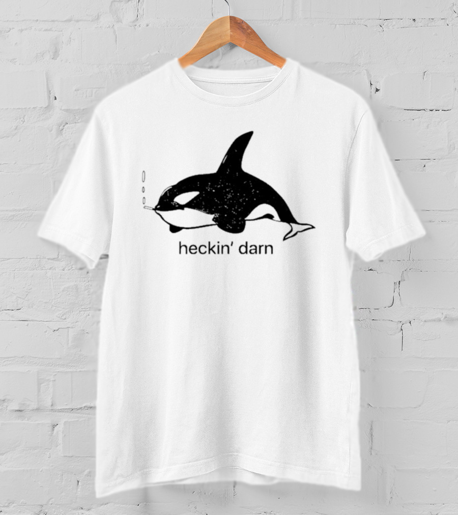 Whale Smoking Cigars Heckin' Darn T-Shirt