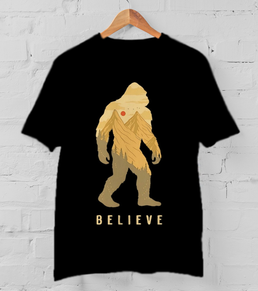 Believe Bigfoot Mountain Sasquatch T-Shirt