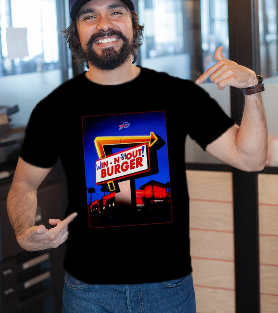 Buffalo Bills Win N Shout Burger Victory T-Shirt