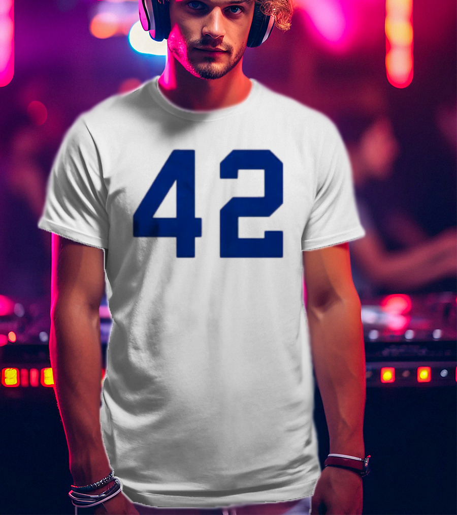 2026 LA Dodgers Jackie Robinson 42 Jersey Giveaway Event T-Shirt