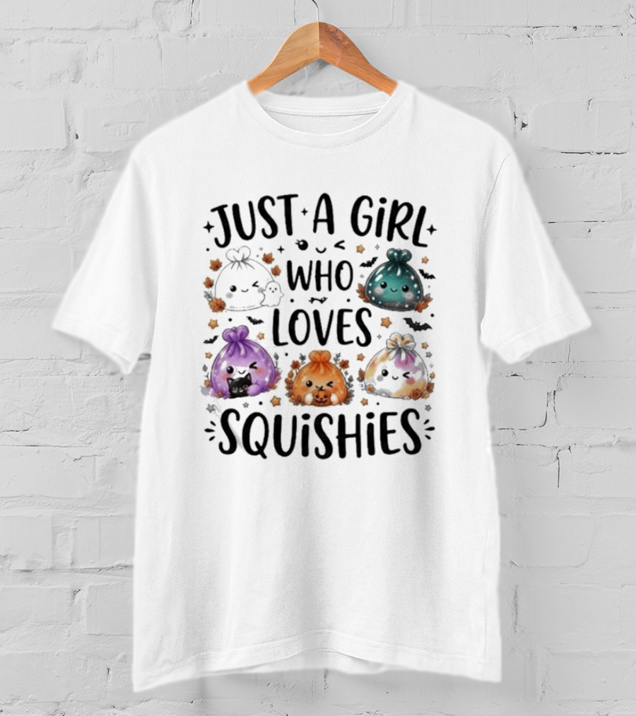 Just A Girl Who Loves Squishies Halloween Cute Kawaii T-Shirt