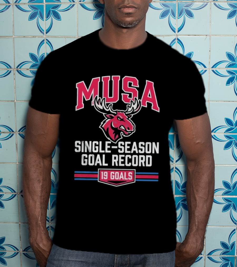 MUSA Single Season Goal Record 19 Goals Moose T-Shirt