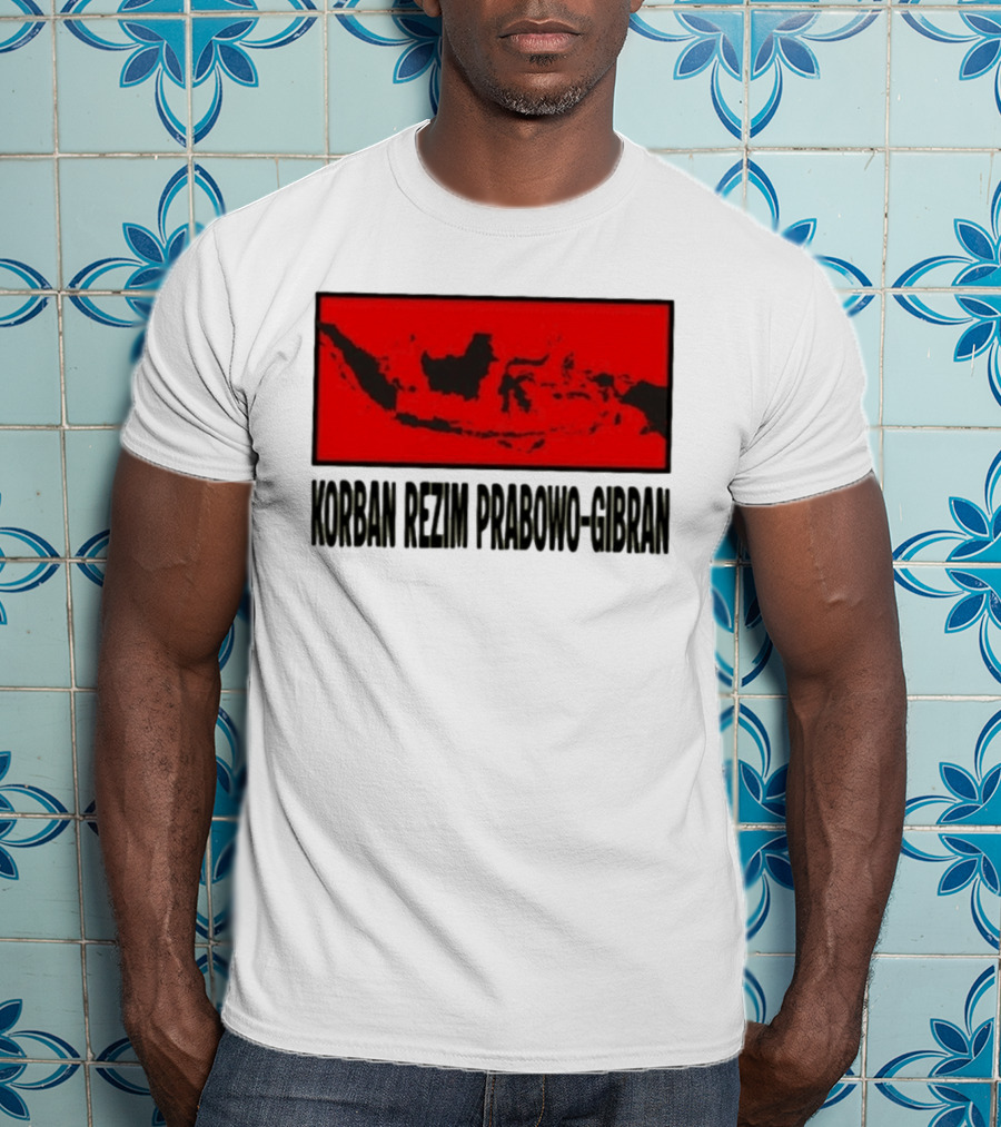 Korban Rezim Prabowo Gibran Subianto Indonesia Map T-Shirt