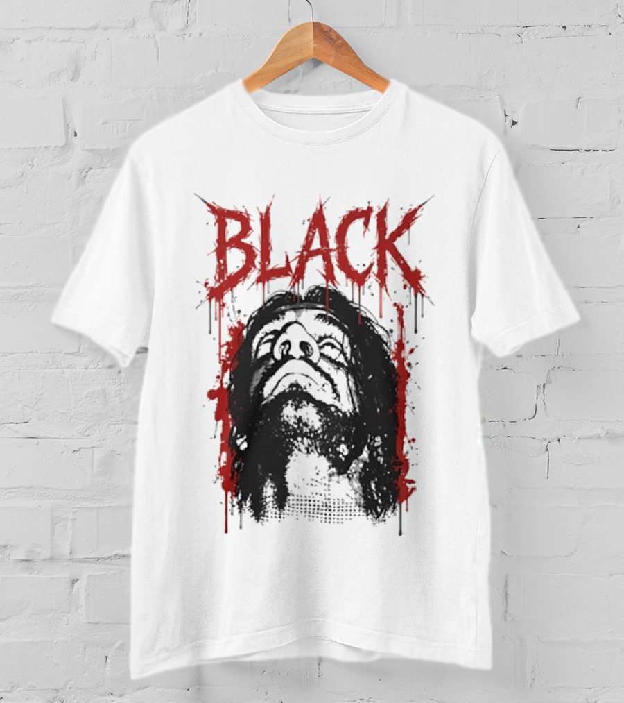 Black Metal Dark Music Band Drenched Red Horror T-Shirt