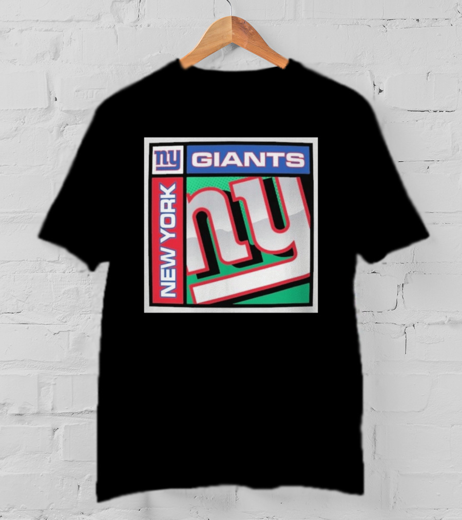 New York Giants '47 Chrome Plate Franklin Vintage Style Football T-Shirt