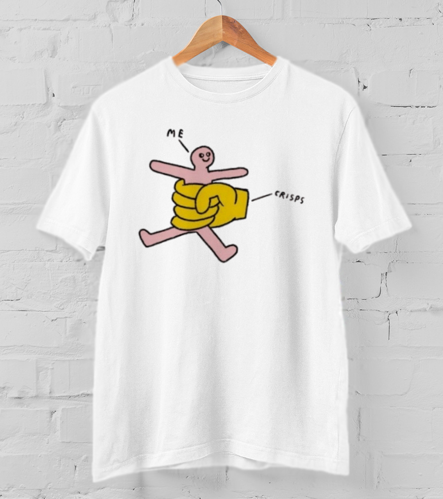 Me Being Held By Crisps Snack Relatable Meme T-Shirt
