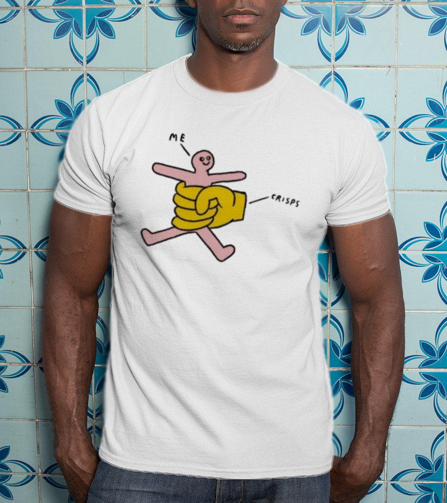 Me Being Held By Crisps Snack Relatable Meme T-Shirt