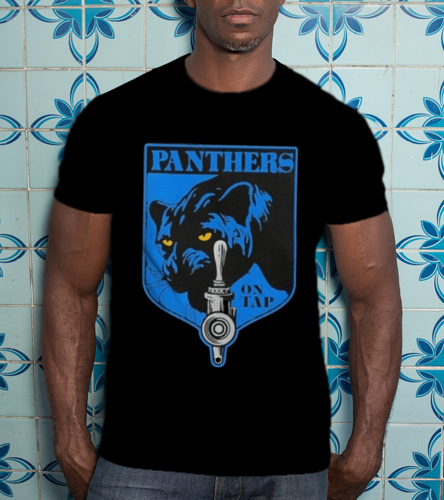 Panthers On Tap Retro Beer Sports T-Shirt
