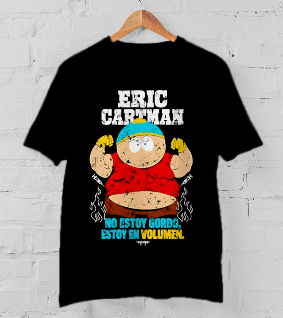 Eric Cartman No Estoy Gordo Estoy En Volumen Distressed T-Shirt