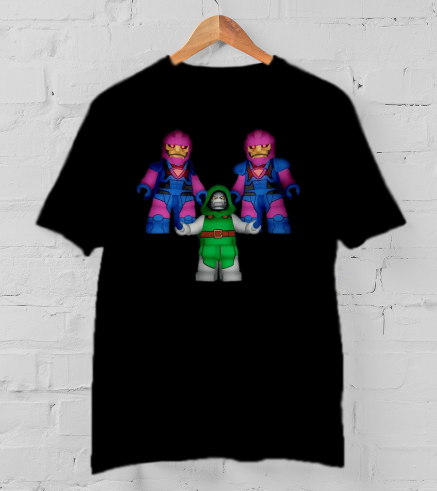 Doctor Doom With Sentinel Minifigures Trio Characters T-Shirt