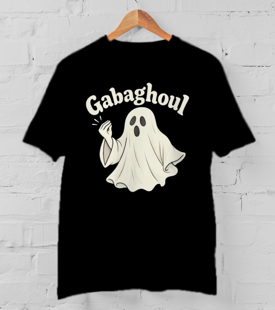 Gabaghoul Italian Ghost With Hand Gesture Spooky Humor T-Shirt