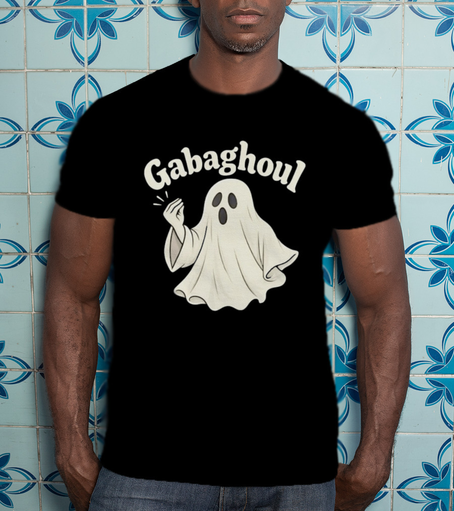 Gabaghoul Italian Ghost With Hand Gesture Spooky Humor T-Shirt