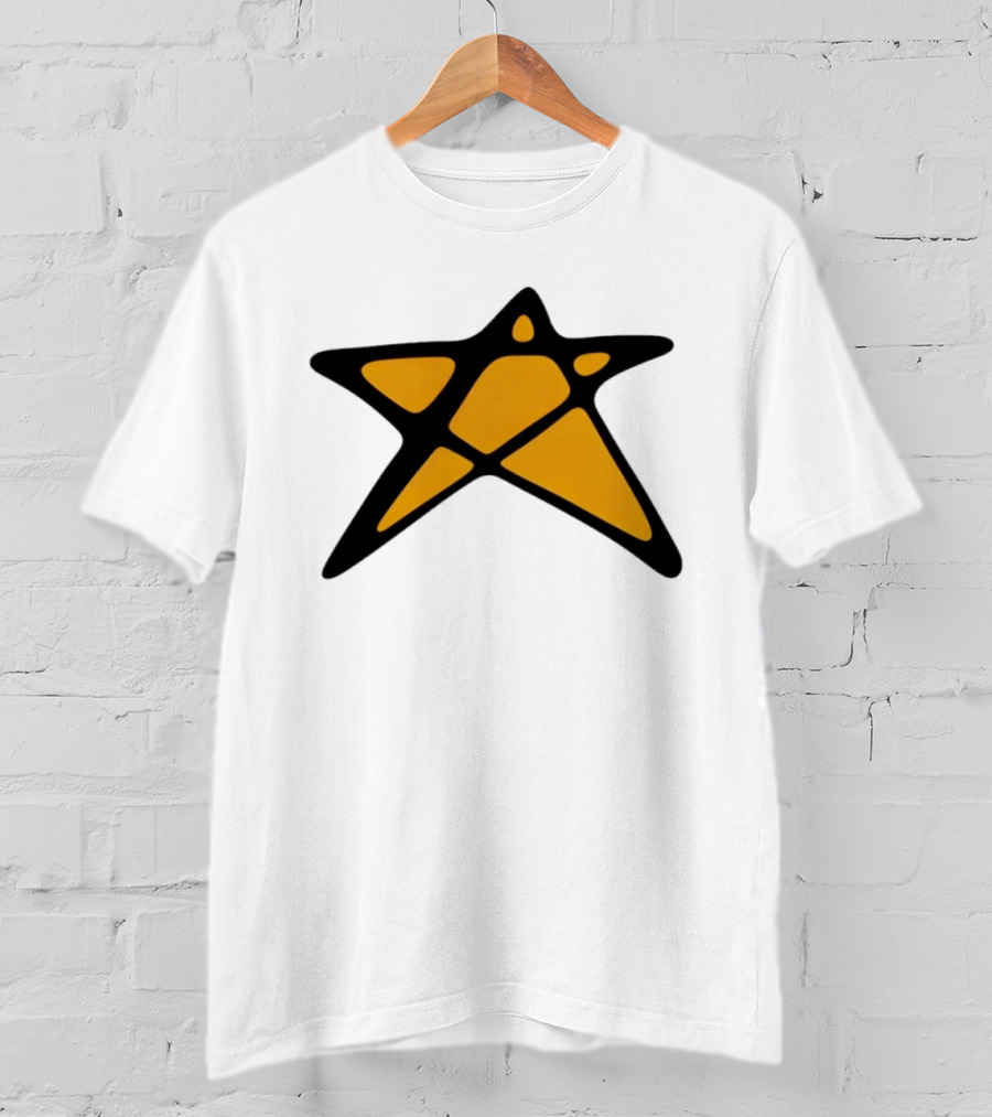 Orange Star Shape Unique Abstract T-Shirt