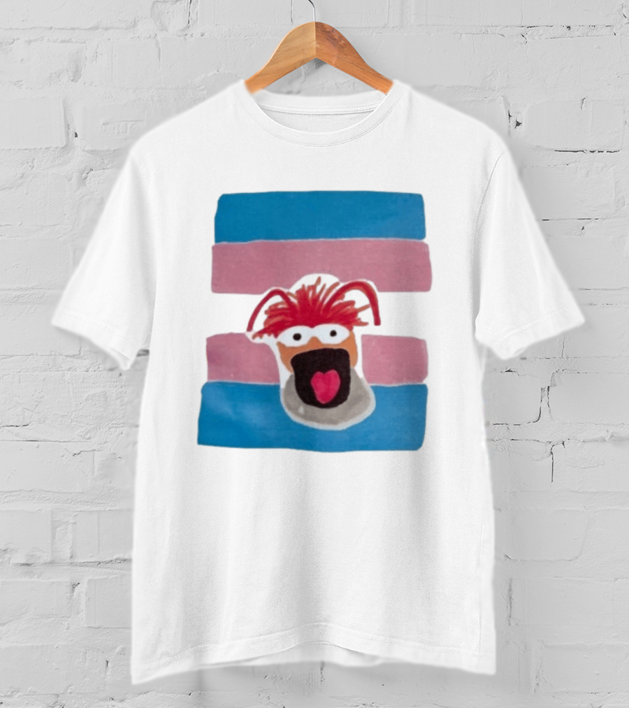 Pepe The King Prawn Muppets Transgender Pride Trans Flag T-Shirt