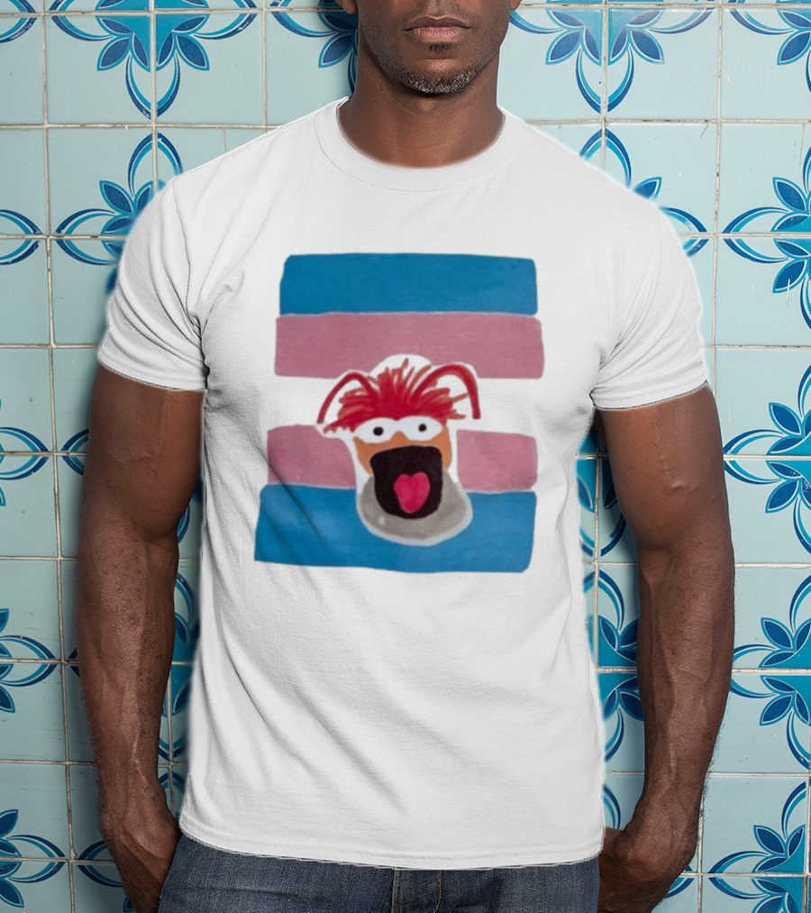 Pepe The King Prawn Muppets Transgender Pride Trans Flag T-Shirt
