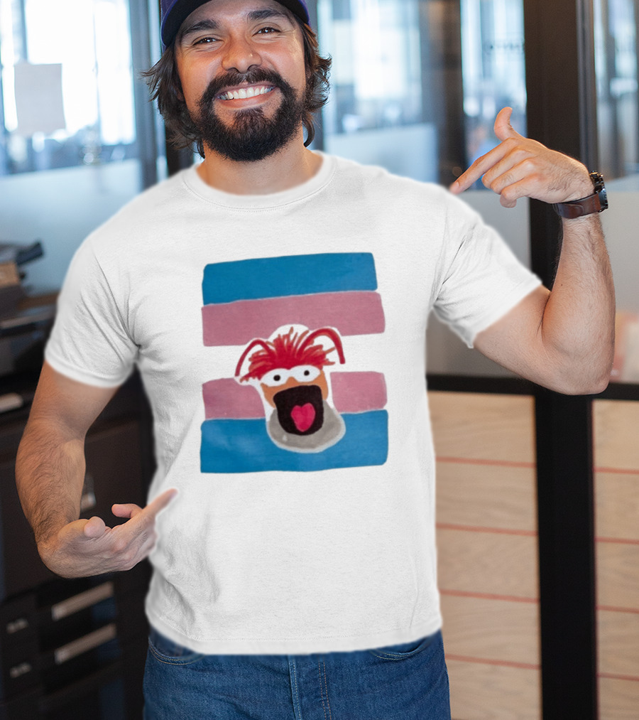 Pepe The King Prawn Muppets Transgender Pride Trans Flag T-Shirt