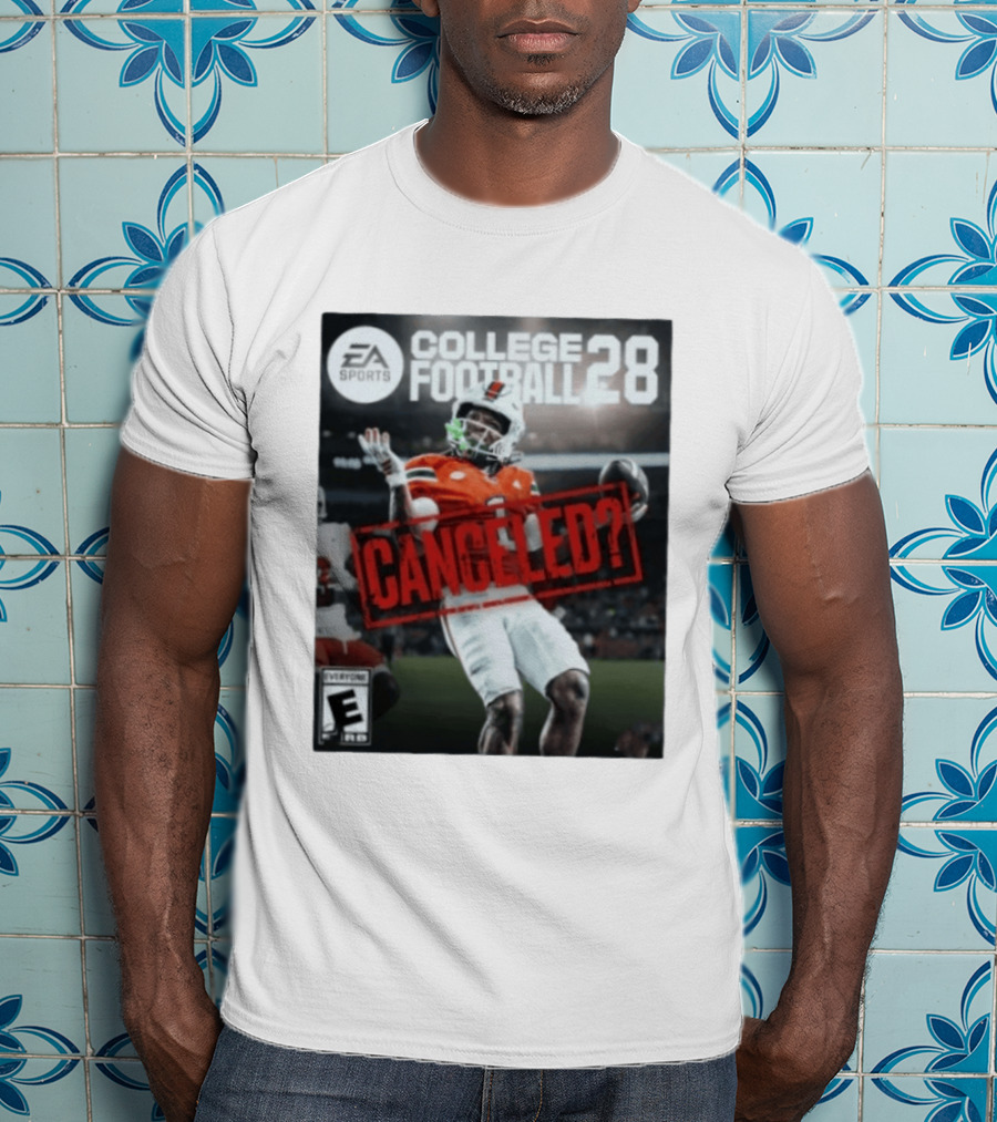 EA Sports College Football 28 Canceled Miami Hurricanes Player T-Shirt