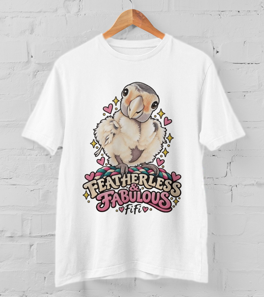 Featherless And Fabulous Fifi Parrot T-Shirt