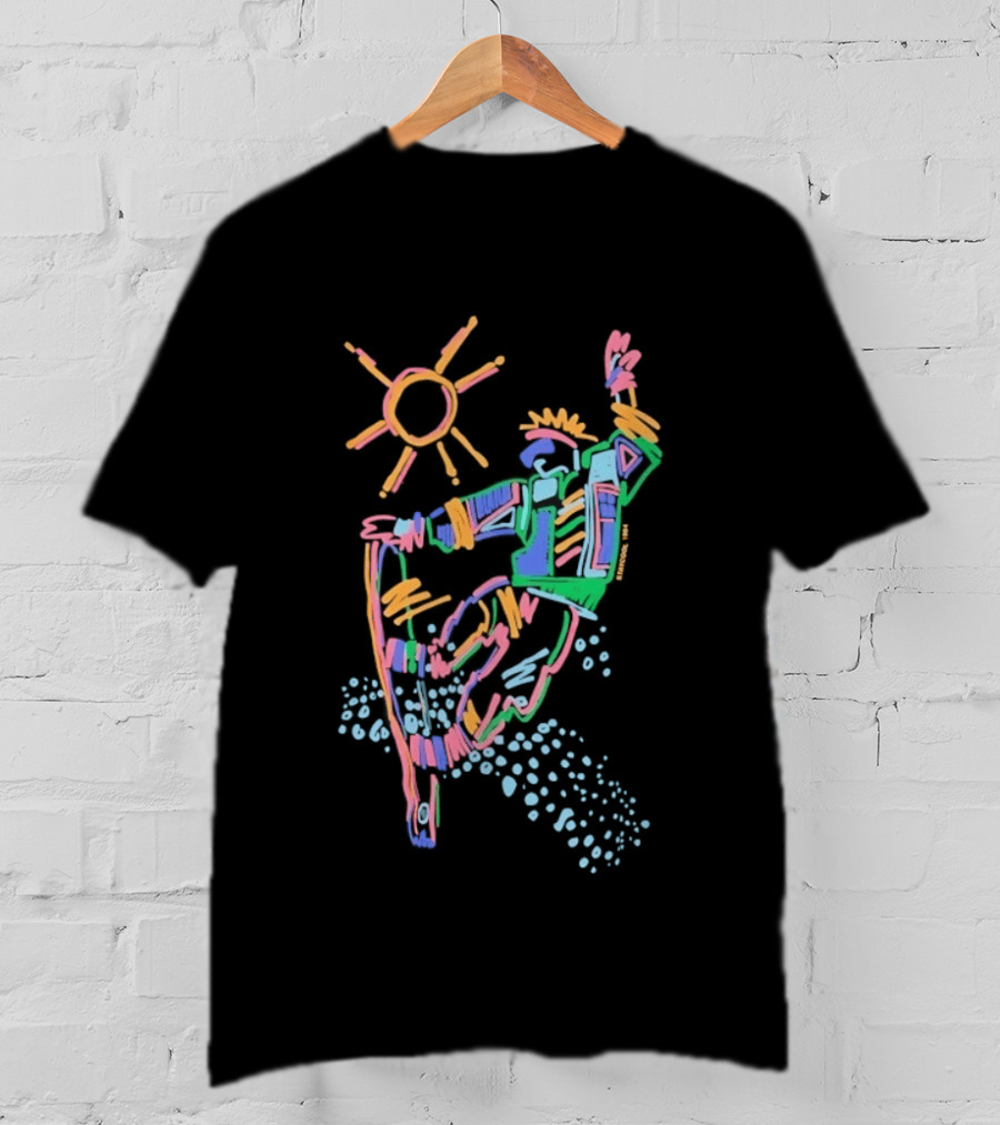 Staycool 1984 Neon Skater 1980s Skateboarding T-Shirt