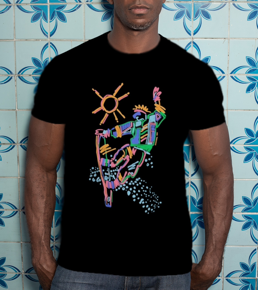 Staycool 1984 Neon Skater 1980s Skateboarding T-Shirt