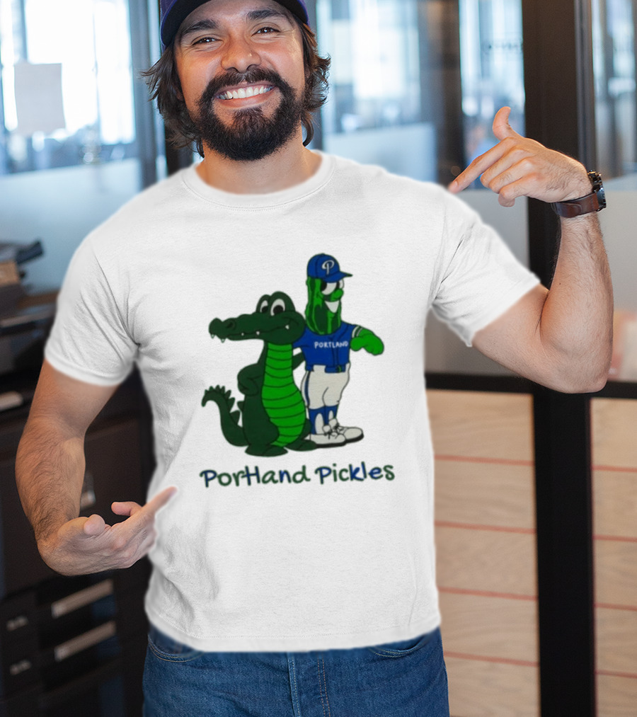 Portland Pickles And Gator Baseball Team Mascots T-Shirt