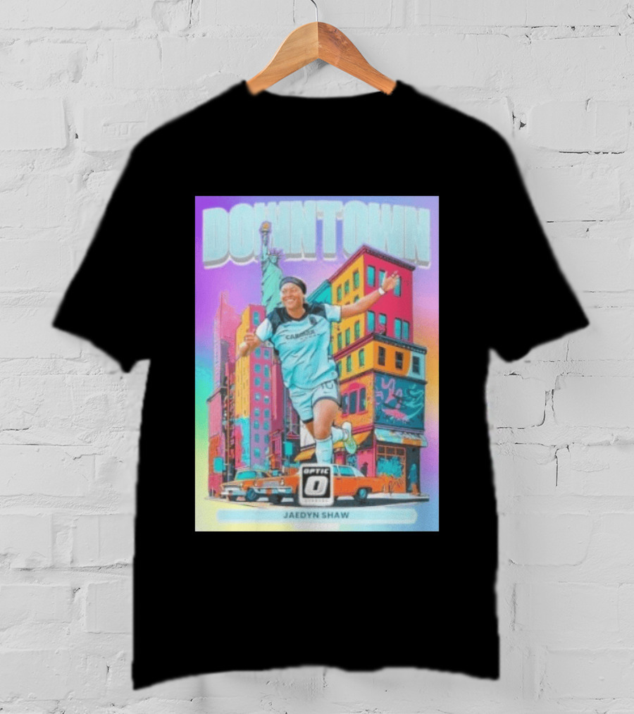 Downtown Jaedyn Shaw Optic Donruss Card Gotham FC Cityscape T-Shirt