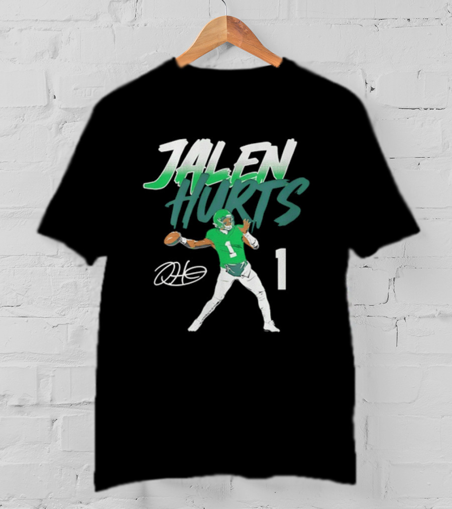 Jalen Hurts Number 1 Philadelphia Eagles Quarterback T-Shirt