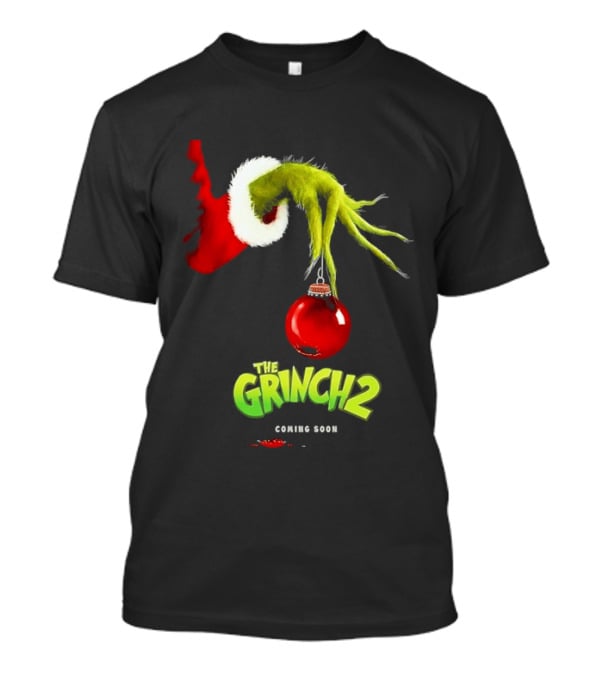 The Grinch 2 Coming Soon Christmas Movie Santa Hat Ornament T-Shirt