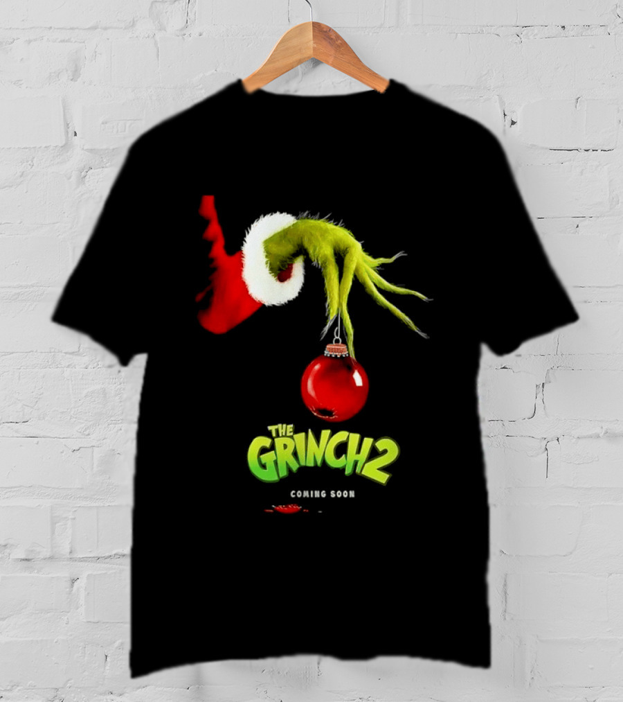 The Grinch 2 Coming Soon Christmas Movie Santa Hat Ornament T-Shirt