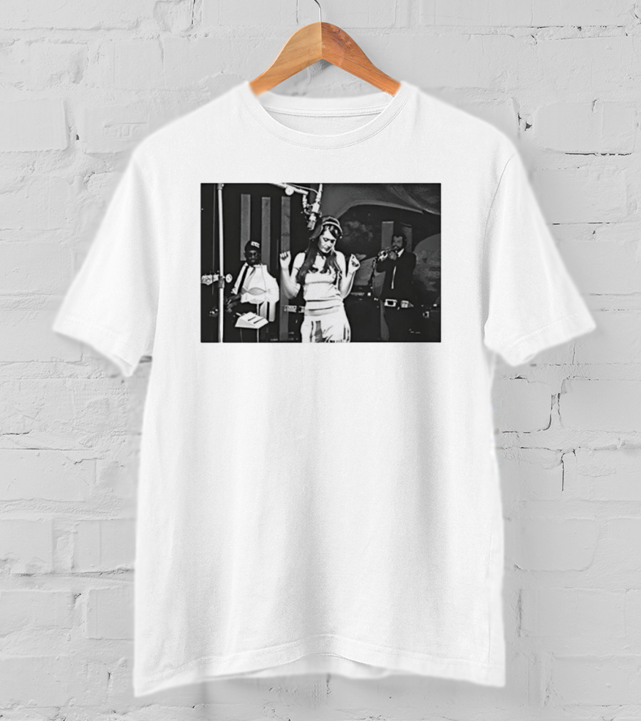Sharon Tate 1960s Studio Session With Musicians T-Shirt