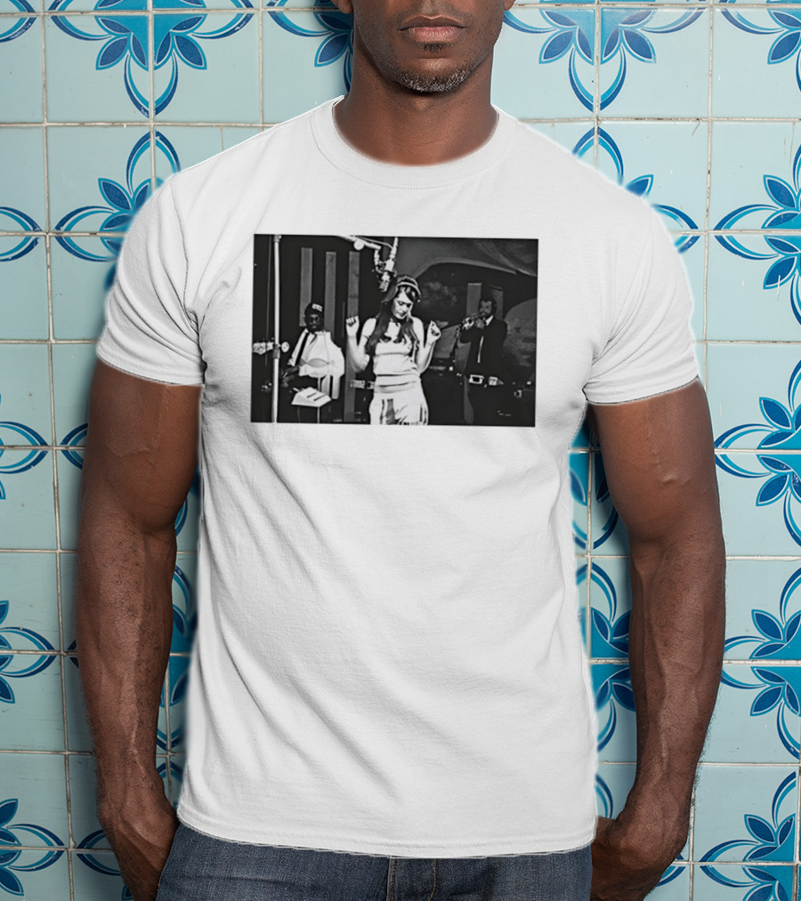 Sharon Tate 1960s Studio Session With Musicians T-Shirt