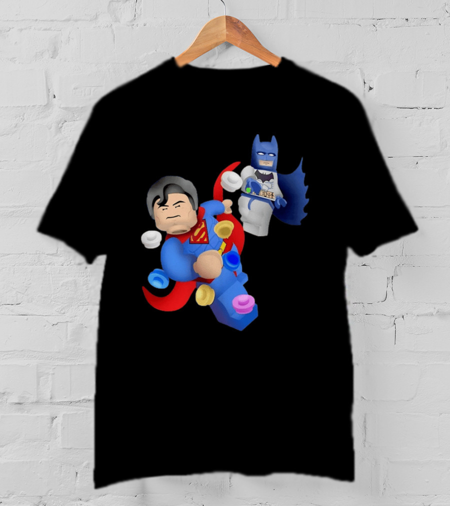 Lego Superman Batman Action Figures Dynamic Duo T-Shirt
