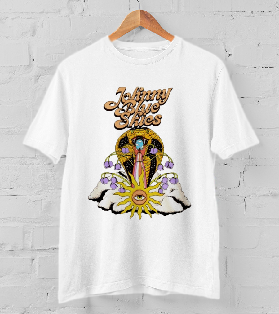 Johnny Blue Skies Cobra Sun Sturgill Simpson Psychedelic Sunflower Cobra Eye T-Shirt