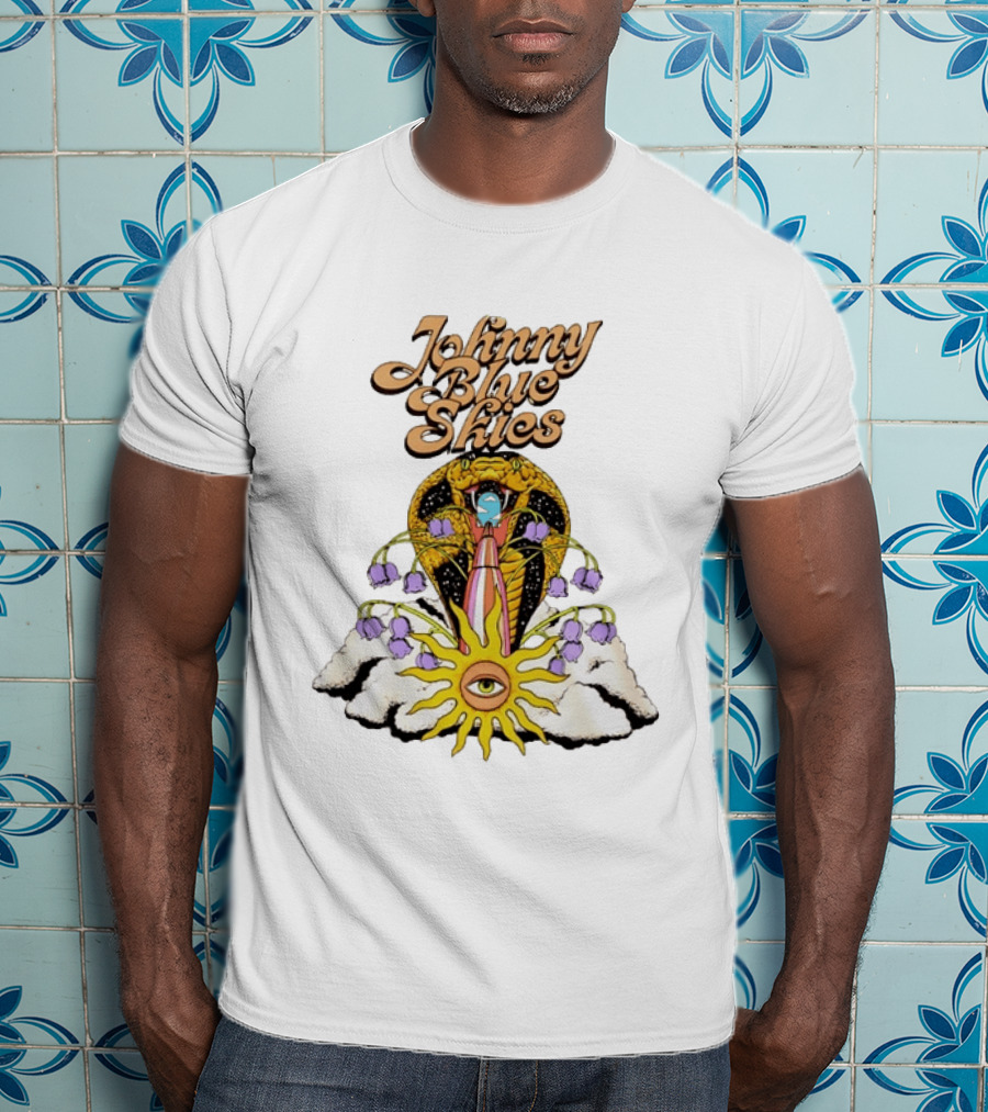 Johnny Blue Skies Cobra Sun Sturgill Simpson Psychedelic Sunflower Cobra Eye T-Shirt