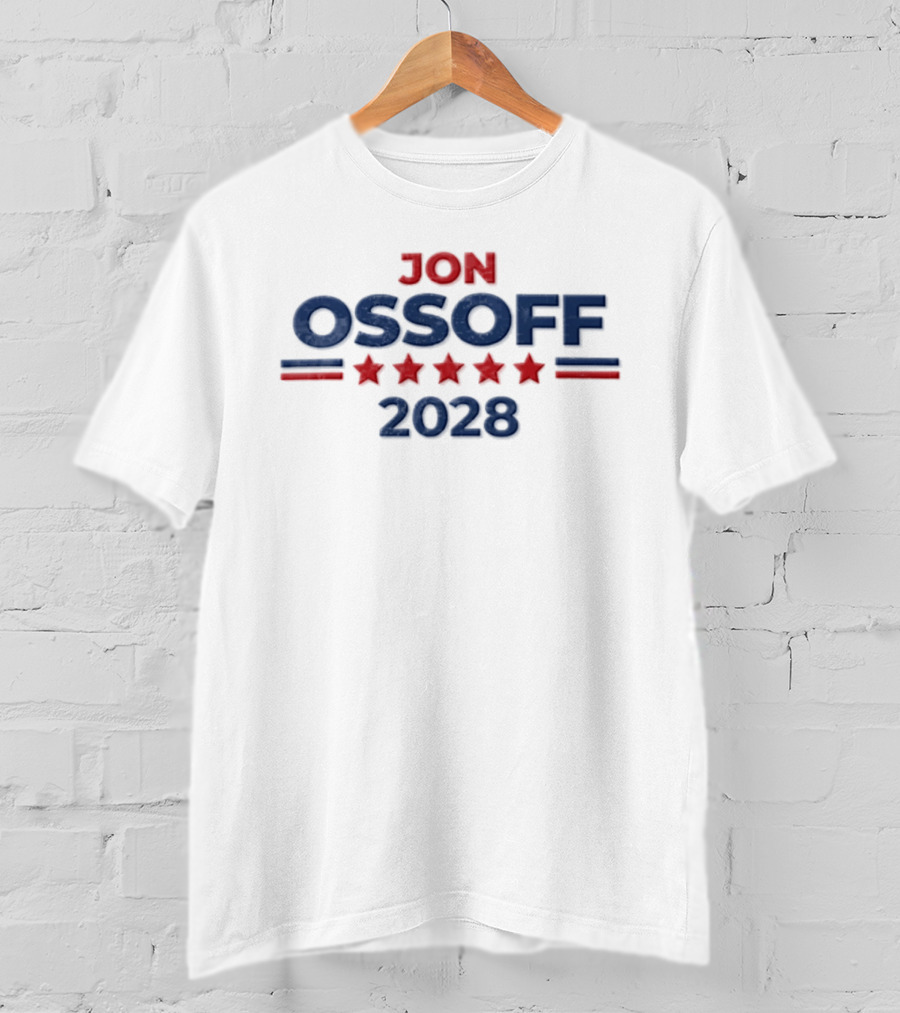 Jon Ossoff 2028 Election Red Stars Blue Lines T-Shirt