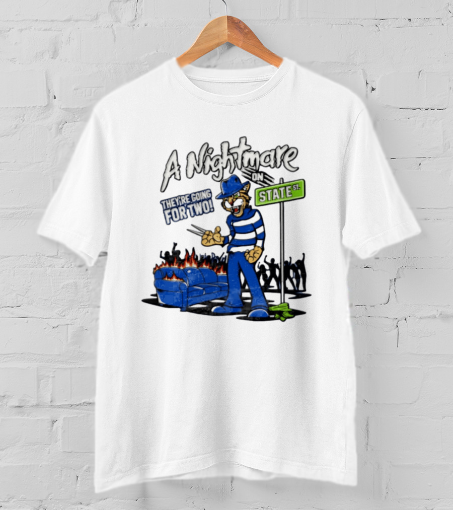 A Nightmare On State Wildcats They're Going For Two T-Shirt