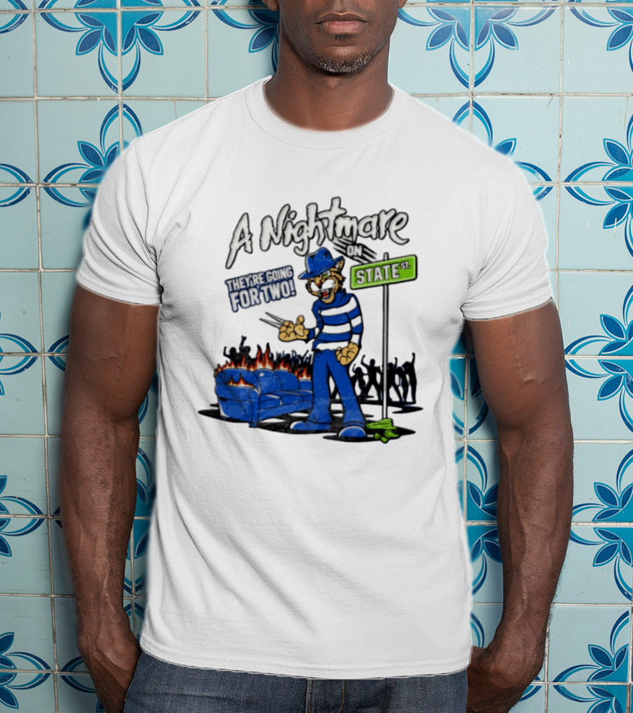 A Nightmare On State Wildcats They're Going For Two T-Shirt