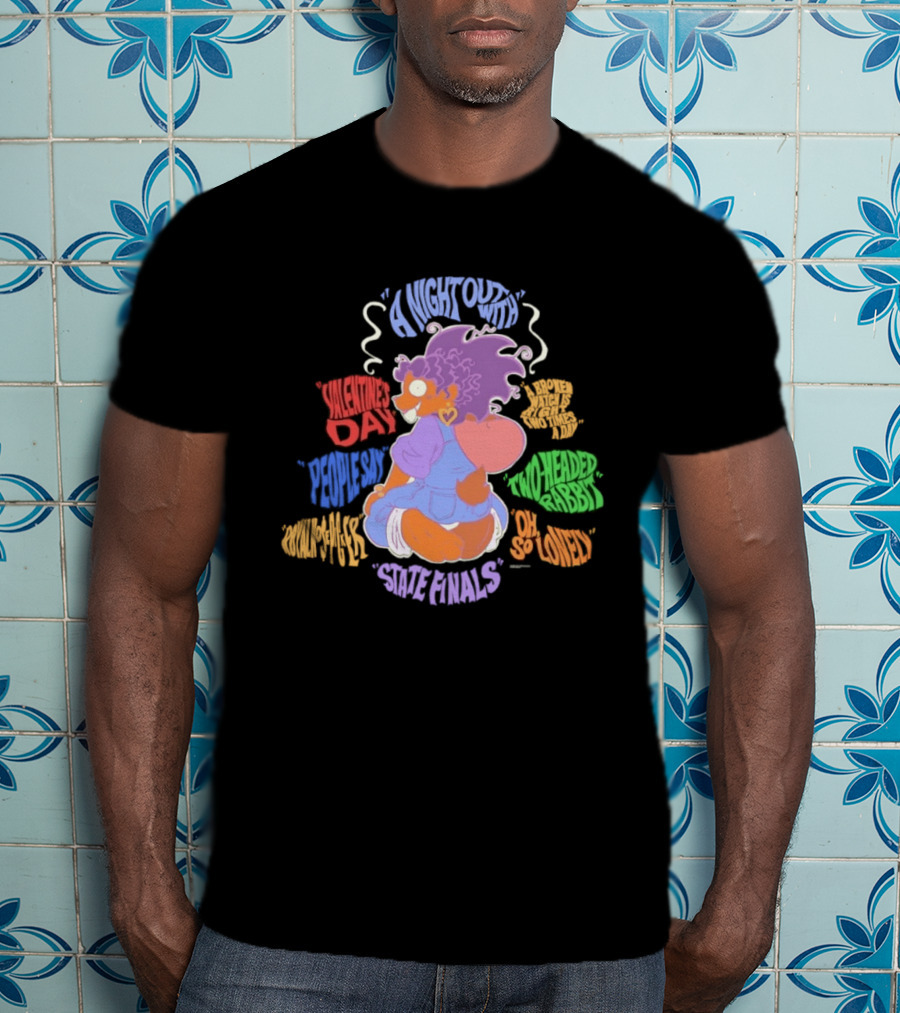 A Night Out Valentine's Day Two Headed Rabbit Rare Animals So Loved T-Shirt