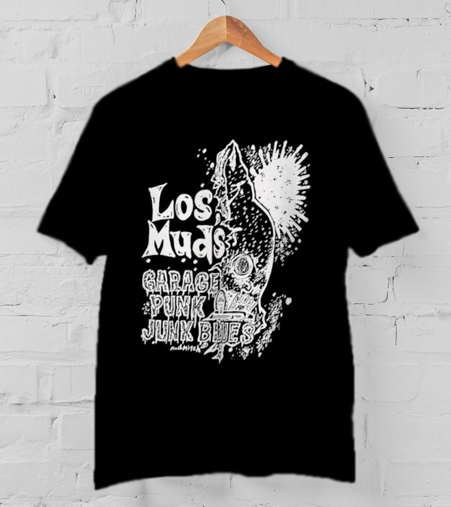 Los Muds Garage Punk Junk Blues Mudhitch Mohawk Sketch T-Shirt