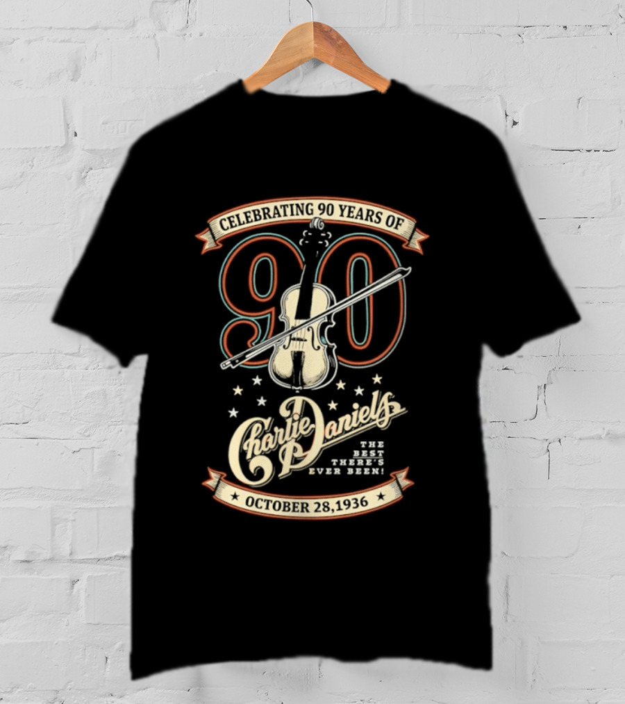 Celebrating 90 Years Of Charlie Daniels The Best There's Ever Been 1936 October 2026 T-Shirt