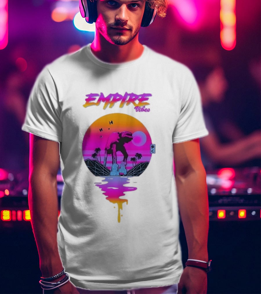 Empire Vibes AT AT Walker Star Wars Sunset T-Shirt