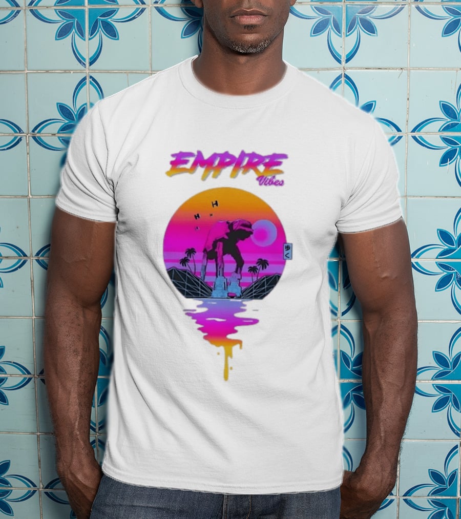 Empire Vibes AT AT Walker Star Wars Sunset T-Shirt