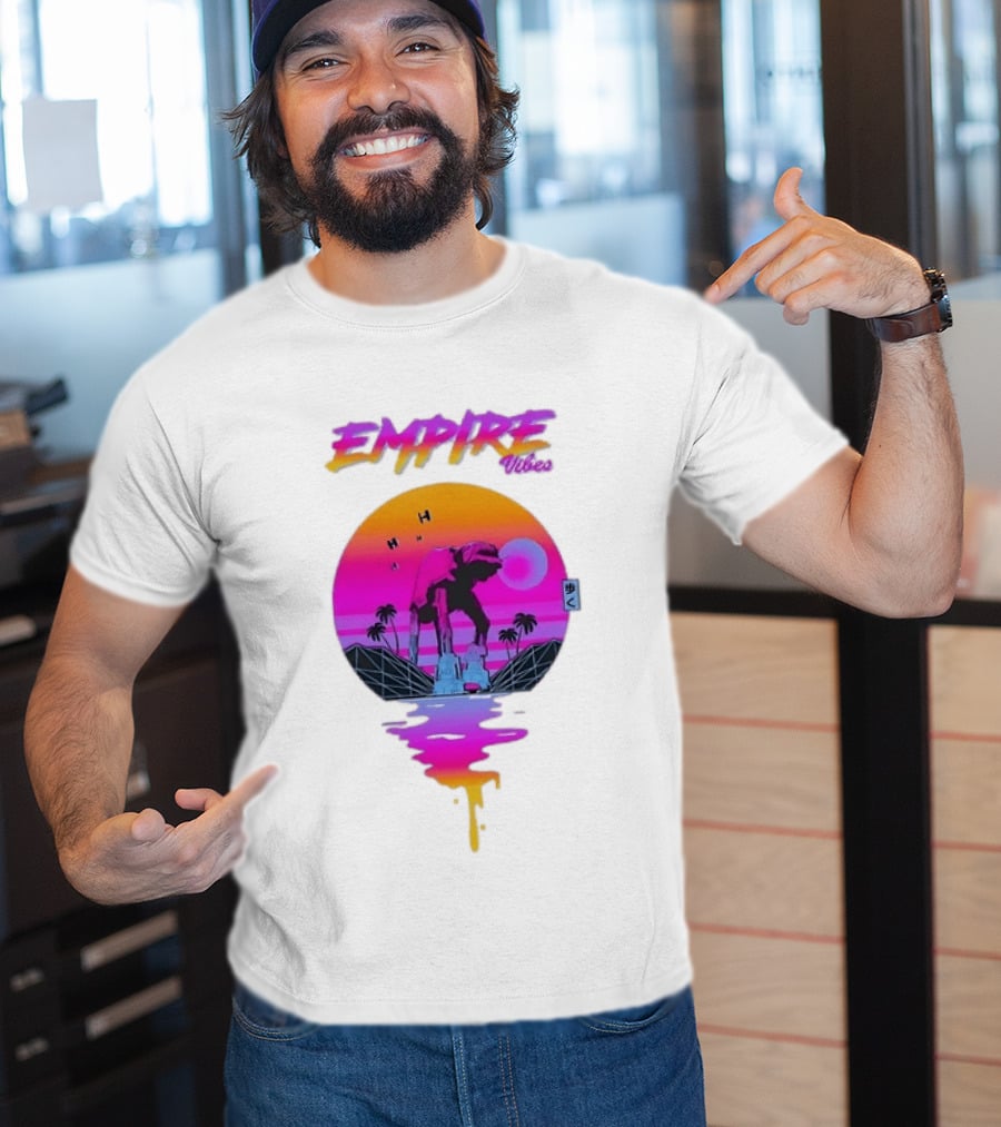 Empire Vibes AT AT Walker Star Wars Sunset T-Shirt